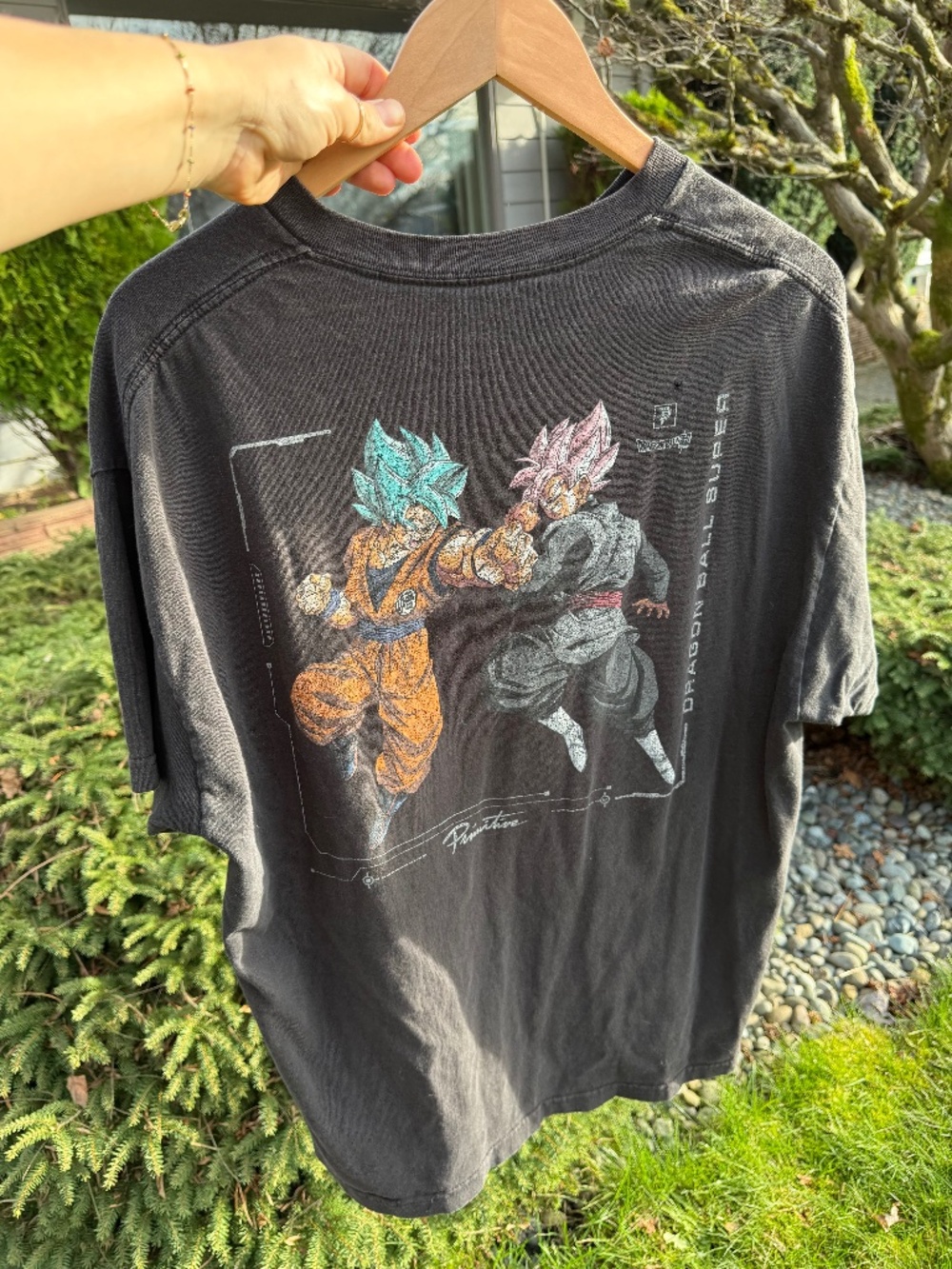 Primitive x Dragon Ball Super Goku Black Rose Versus T-Shirt Size XL Fits Lg.